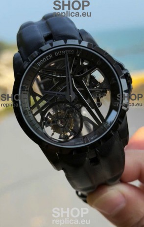 Roger Dubuis Super Clone Excalibur Spider Flying Tourbillon Skeleton Titanium Casing 42MM