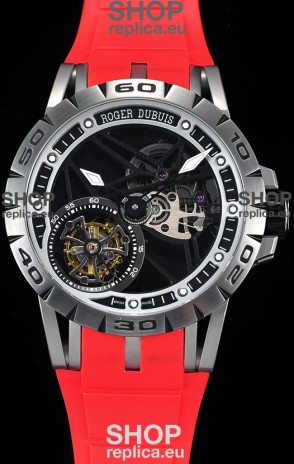 Roger Dubuis Excalibur Spider Flying Tourbillon Skeleton Titanium Casing 1:1 Mirror Swiss Watch