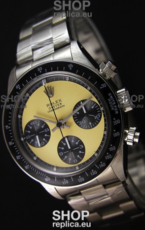 Rolex Daytona Vintage REF 6264 Off-White Dial Swiss Replica Watch - 904L Steel Watch 