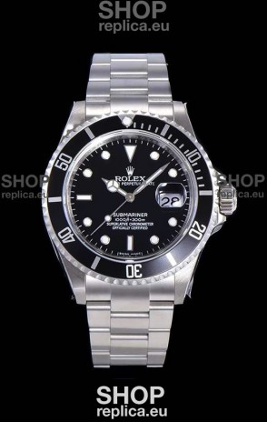 Rolex Submariner Classic Edition Swiss Replica Watch 904L Steel Casing - 1:1 Mirror Replica