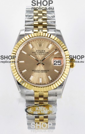 Rolex Super Clone Datejust ETA 2688 Movement 31MM Two Tone Yellow Gold Watch and Dial