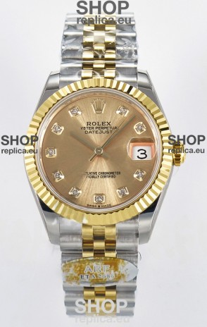 Rolex Super Clone Datejust ETA 2688 Movement 31MM Two Tone Yellow Gold Casing and Dial 