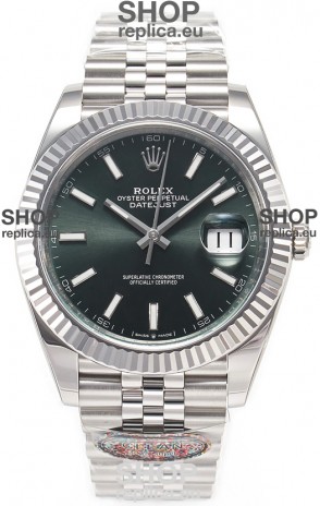Rolex Datejust 126334 41MM Cal.3135 72 Hours Power Green Dial 1:1 Mirror Replica in 904L 