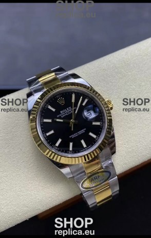 Rolex Datejust M126333 41MM ETA3235 72 Hours Power Black Dial Oyster 1:1 Mirror Replica Yellow Gold 904L Steel