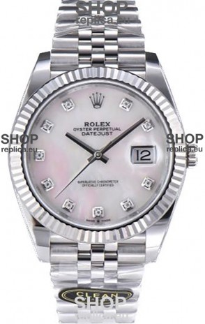 Rolex Datejust 126334 41MM ETA3235 72 Hours Power Pearl Dial Jubilee 1:1 Mirror Replica