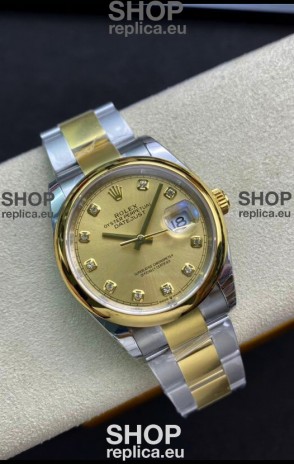 Rolex Datejust 126203 36MM Swiss 1:1 Mirror Replica Watch in 904L Steel - Gold Dial