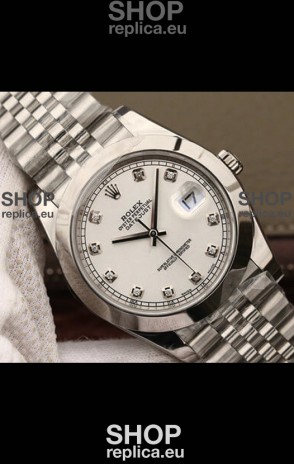 Rolex Datejust 41MM Cal.3135 Swiss 1:1 Mirror Replica Watch in 904L Steel Casing White Dial