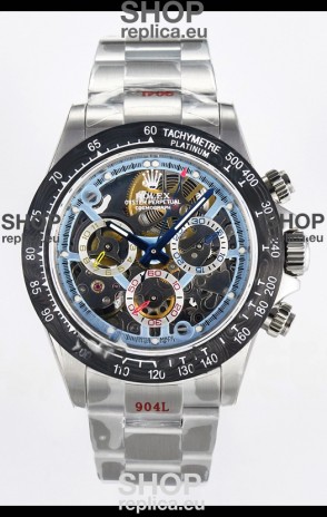 Rolex Daytona Super Clone Artisans De Geneve Stainless Steel Watch Black Carbon Bezel Watch