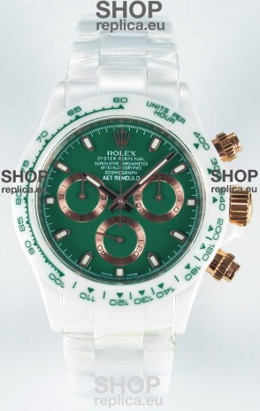 Rolex Daytona AET Remould Dark Green Dial Full Ceramic Strap Watch in Cal.4130 Movement