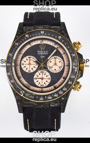 Rolex Daytona Super Clone DiW Edition Carbon Fiber Watch in Grey Dial - Cal.4130 Movement