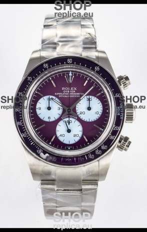 Rolex Daytona Super Clone Artisans De Geneve Edition Maroon Dial Swiss Replica Watch