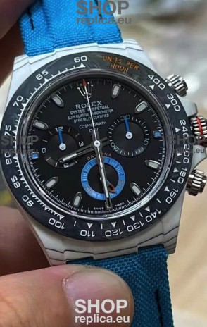 Rolex Cosmograph Daytona DiW RACING BLUE Edition Carbon Fiber Watch - Cal.4130 Movement 