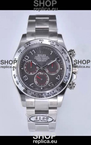 Rolex Cosmograph Daytona M116519 Original Cal.4130 Movement - 904L Steel Watch Grey Dial