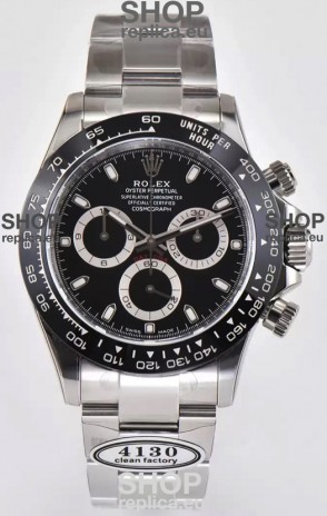 Rolex Cosmograph Daytona M116500LN Original Cal.4130 Movement - 904L Steel Watch in Black Dial