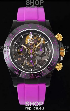 Rolex Daytona Blaken Pink 1:1 Swiss Mirror Replica Skeleton Dial Cal.4130 Movement