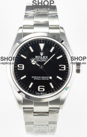 Rolex Explorer I Super Clone M124270 Black Dial 40MM - 904L Steel in ETA 3230 Movement