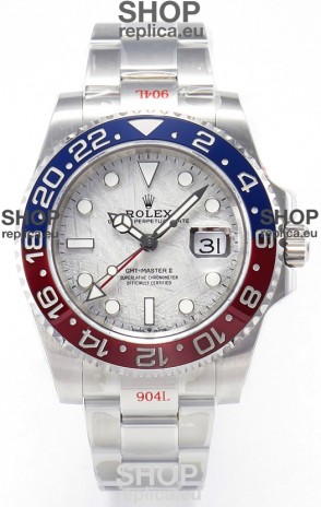 Rolex GMT Masters II Super Clone 126720 Cal.3285 White Meteorite Dial 904L Steel in Oyster Strap Swiss Replica