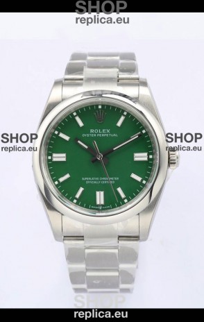 Rolex Oyster Perpetual REF#126000 36MM Swiss Movement Swiss Replica Green Dial 904L Steel 1:1 Mirror Replica Watch