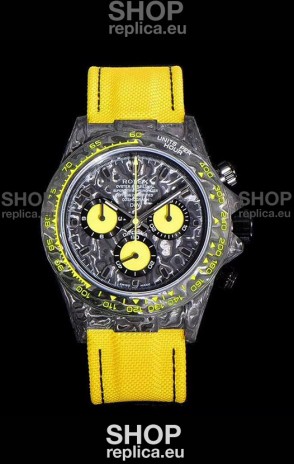 Rolex Daytona DiW Yellow Edition Edition Forged Cabon Casing 1:1 Mirror Replica