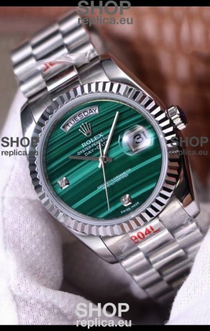 Rolex Day Date Presidential 904L Steel 36MM - Malachite Dial 1:1 Mirror Quality Watch