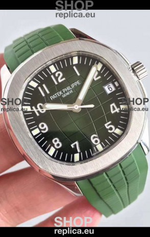 Patek Philippe Aquanaut 5168G-010 Swiss Replica 904L Steel Green Dial - 1:1 Mirror Edition