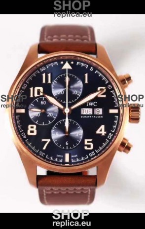 IWC Pilot Chronograph Le Petit Prince Edition Rose Gold 1:1 Mirror Replica Watch