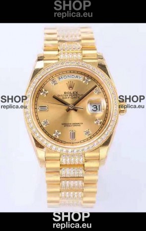 Rolex Day Date Presidential 18K Yellow Gold Watch 36MM - Gold Dial 1:1 Mirror Quality Watch