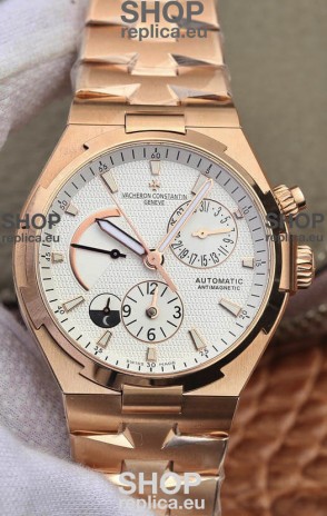 Vacheron Constantin Overseas Power Reserve Swiss Replica Watch in Rose Gold Casing