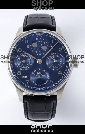 IWC Portuguese Perpetual Calendar Stainless Steel Swiss Replica Watch REF. IW503401