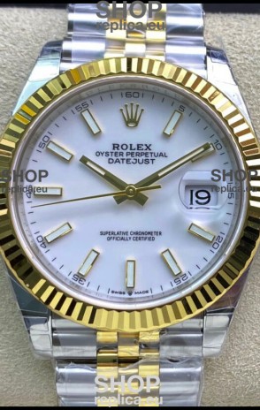 Rolex Datejust 126333 41MM Cal.3135 Swiss 1:1 Mirror Replica Watch in 904L White Dial 