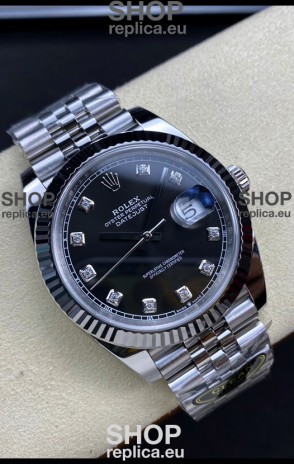 Rolex Datejust 126334 41MM ETA 3235 Swiss 1:1 Mirror Replica Watch in 904L Steel - Black Dial 