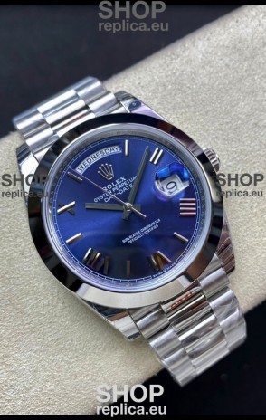 Rolex Day Date M228206-0015 904L Steel 40MM - Blue Dial 1:1 Mirror Replica