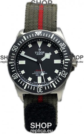 Tudor Pelagos FXD Titanium Casing 1:1 Mirror Replica Black Dial in Green Nato Strap