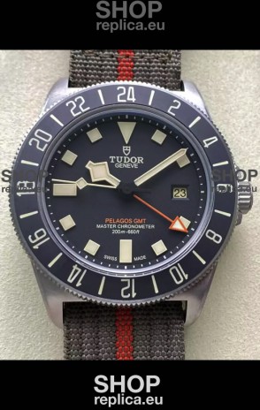Tudor Pelagos FXD GMT Titanium Casing 1:1 Mirror Replica Black Dial in Green Nato Strap