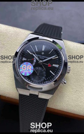 Vacheron Constantin Overseas Dual Time Stainless Steel 1:1 Mirror Swiss Replica Black Dial