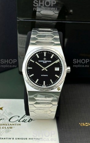 Vacheron Constantin Historiques 222 Super Clone 37MM Steel Casing Watch in Black Dial 