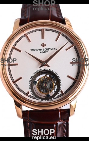 Vacheron Constantin Traditionelle Swiss Tourbillon Rose Gold 1:1 Mirror Replica Watch 