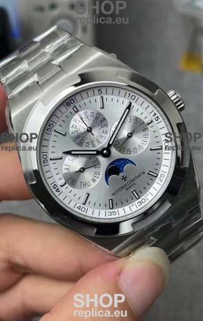 Vacheron Constantin Overseas Perpetual Calendar Ultra-Thin Steel Dial with Steel Strap