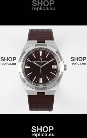 Vacheron Constantin Overseas 1:1 Mirror Swiss Replica Watch in Brown Dial - Rubber Strap