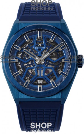 Zenith Defy Classic Skeleton 41MM Blue Ceramic Men's Swiss Replica Watch