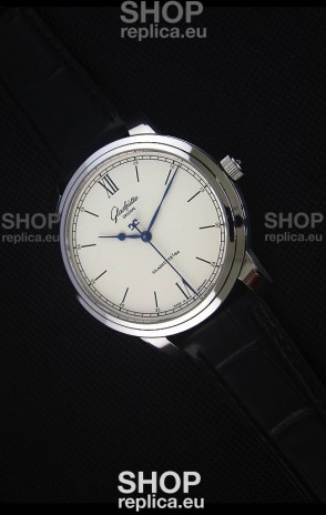 Glashuette Senator Excellence Cream Dial Steel Case Swiss Replica Watch