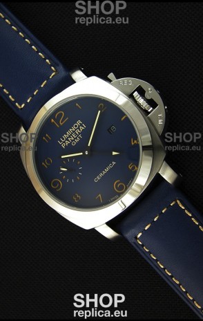 Panerai Luminor Marina GMT Ceramica Stainless Steel Japanese Replica Watch 