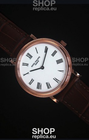 Patek Philippe 5120J Calatrava Mens Rose Gold Watch 1:1 Mirror Replica