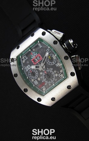 Richard Mille RM011-FM Felipe Massa One Piece Titanium Case Watch in Black Strap