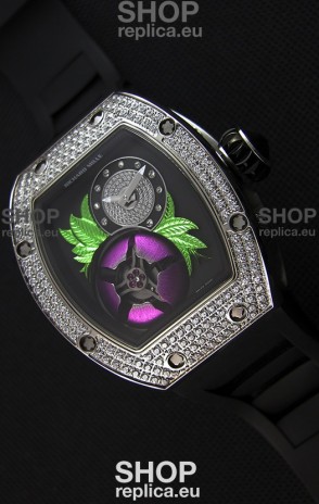 Richard Mille 19-02 Tourbillon Fleur Swiss Replica Watch in Stainless Steel 