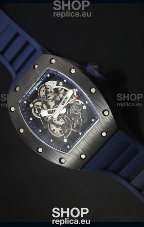 Richard Mille RM055 Ceramic Case Watch in Blue Inner Bezel