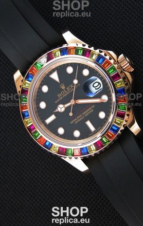 Rolex Yachtmaster 116695 Everose Gold Diamonds 1:1 Ultimate Mirror Replica Watch
