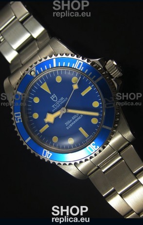 Tudor Oyster Prince Vintage 200M Blue Dial Dot Markers Swiss 1:1 Mirror Replica Watch 