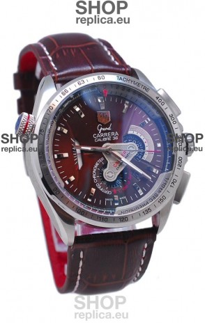 Tag Heuer Grand Carrera Calibre 36 Japanese Automatic Watch in Brown Face