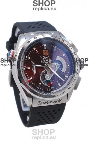 Tag Heuer Grand Carrera Calibre 36 Japanese Automatic Watch in Rubber Strap